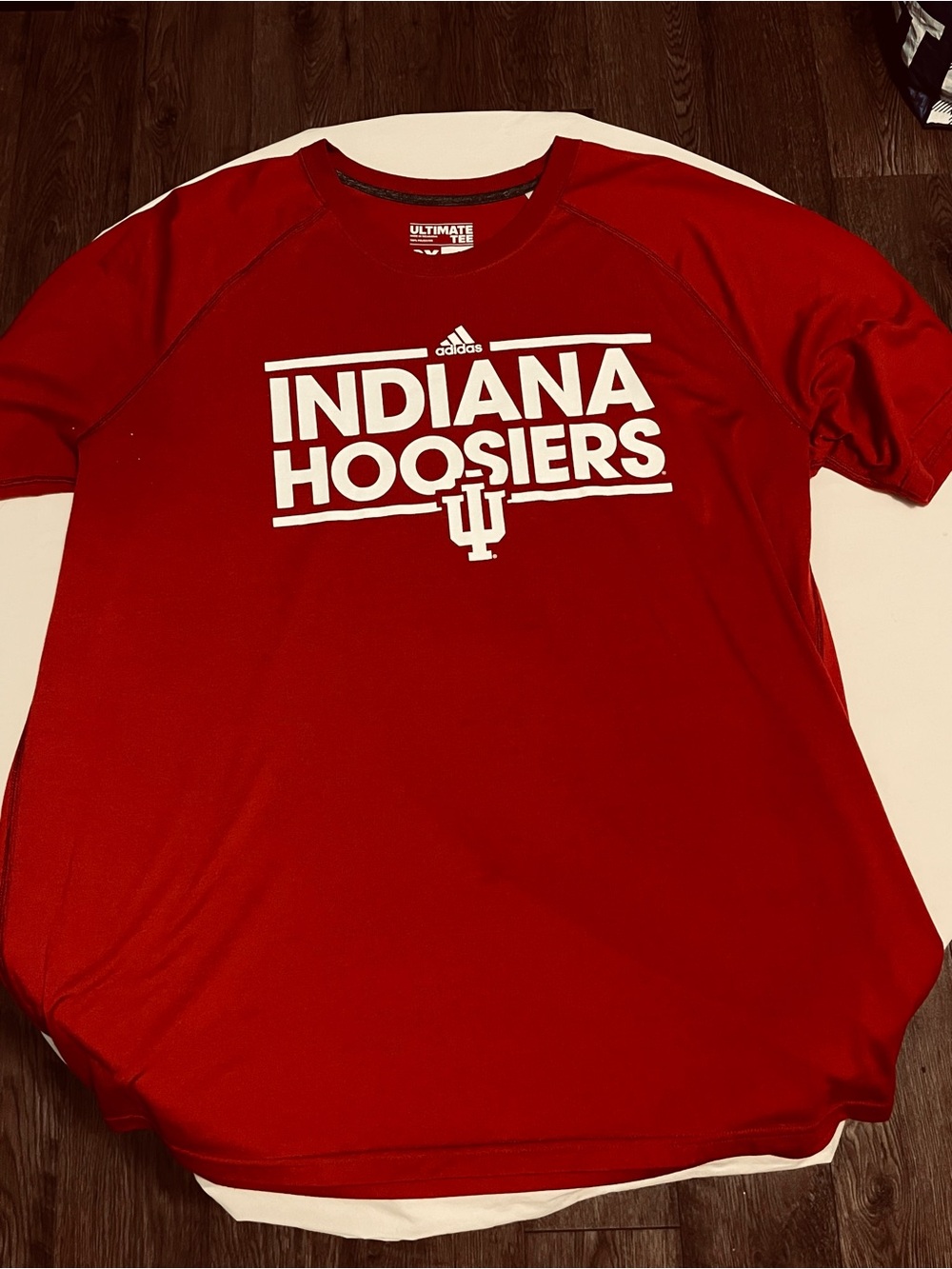 Adidas Indiana Hoosiers IU Ultimate Tee Men’s 2XL Red Short Sleeve Shirt